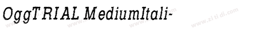 OggTRIAL MediumItali字体转换